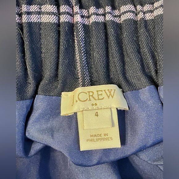 J. Crew Wool Blend Plaid Paper Bag Mini Skirt 4 - Picture 4 of 5